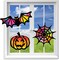 3 Sets Suncatchers Kid Craft with Tissue Papers Stained Glass Effect - 9 Cutouts (Halloween)